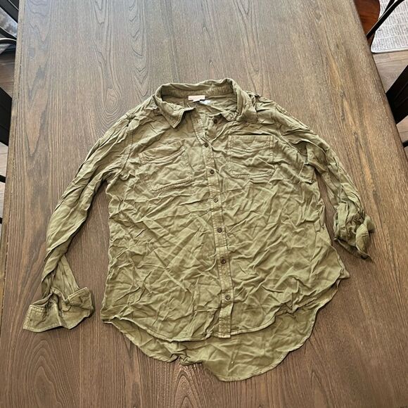 NWOT Westport 1962 Button Front Rayon Long Sleeve Blouse Size L - Picture 1 of 7